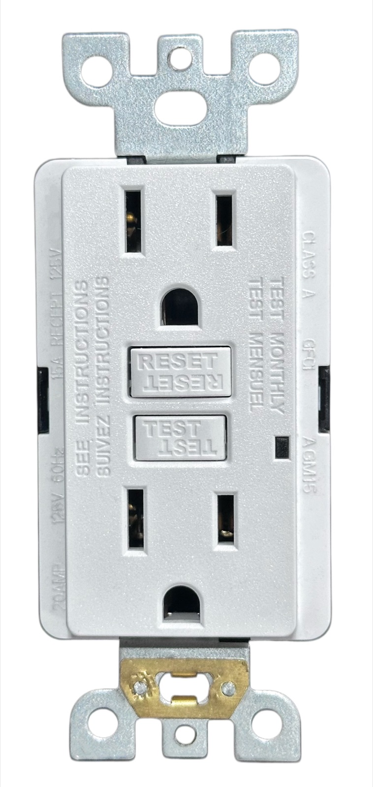 15A Single-LED Slim GFCI, model AGM15