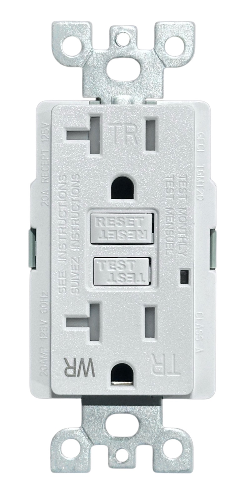 20A Single-LED Regular GFCI, model TGMT20